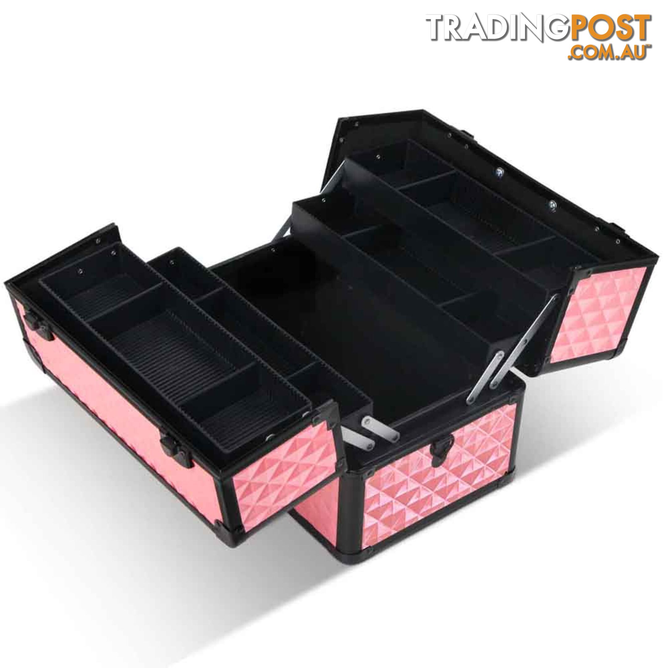 Portable Cosmetic Beauty Make Up Carry Case Box Pink