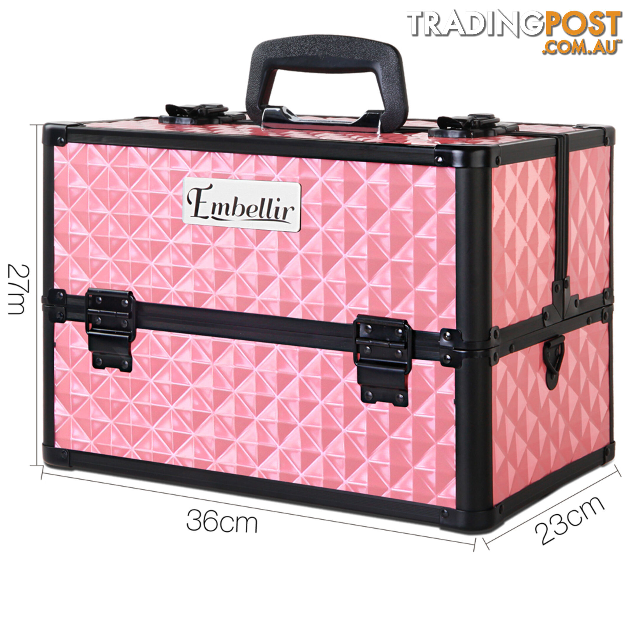 Portable Cosmetic Beauty Make Up Carry Case Box Pink