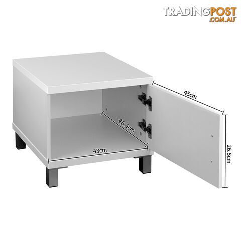 TV Stand Entertainment Unit Lowline Cabinet Drawer White