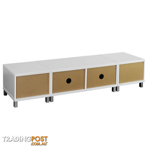 TV Stand Entertainment Unit Lowline Cabinet Drawer White