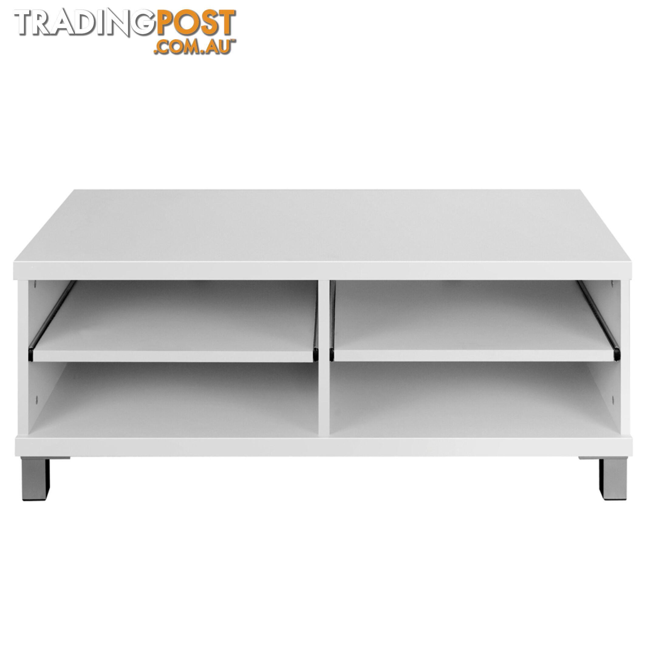 TV Stand Entertainment Unit Lowline Cabinet Drawer White