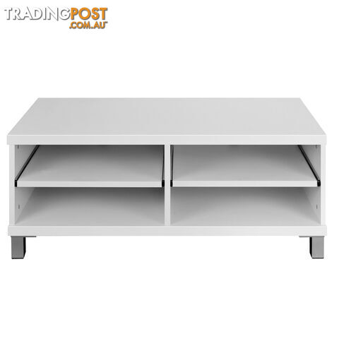 TV Stand Entertainment Unit Lowline Cabinet Drawer White