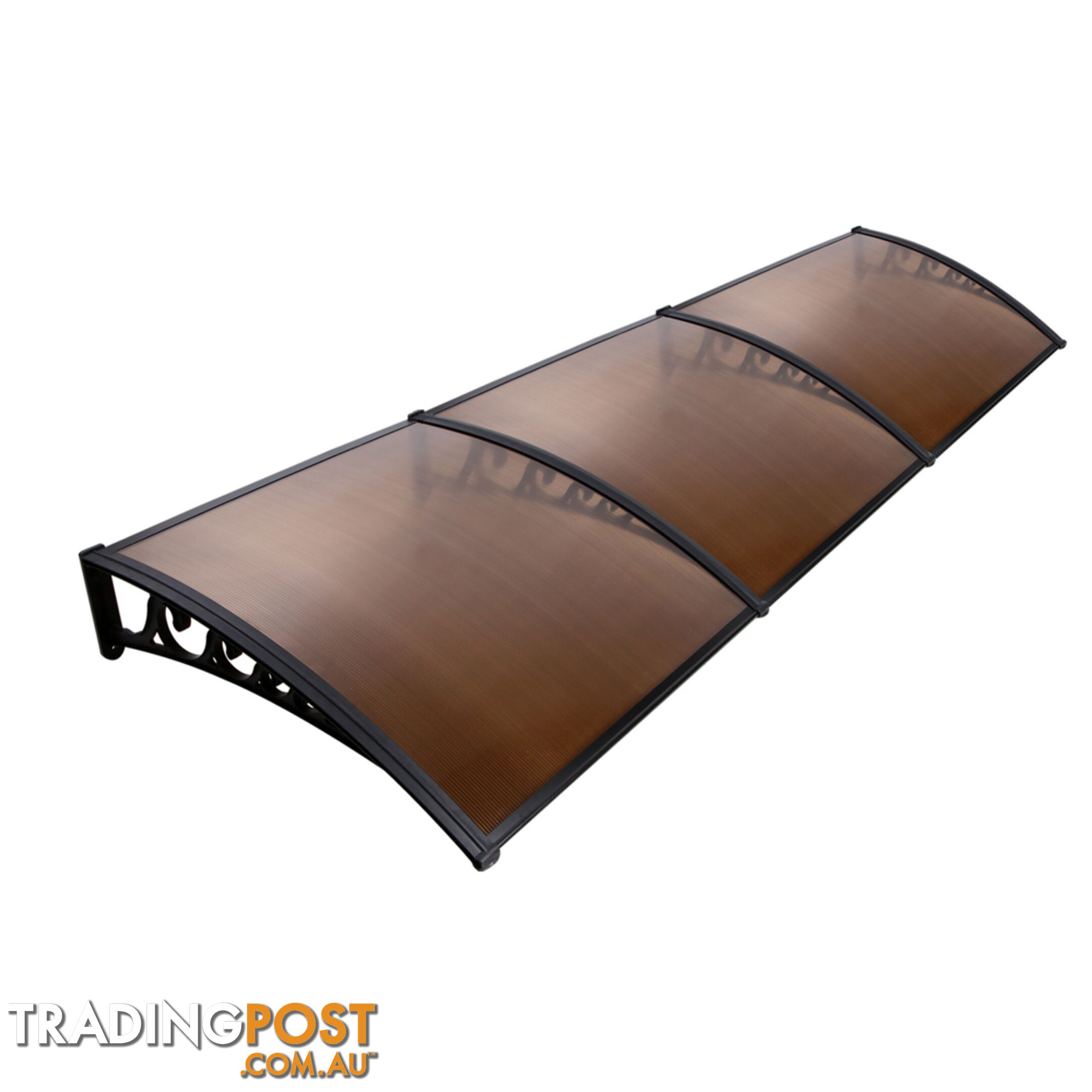 DIY Window Door Awning Cover Brown 100 x 300cm