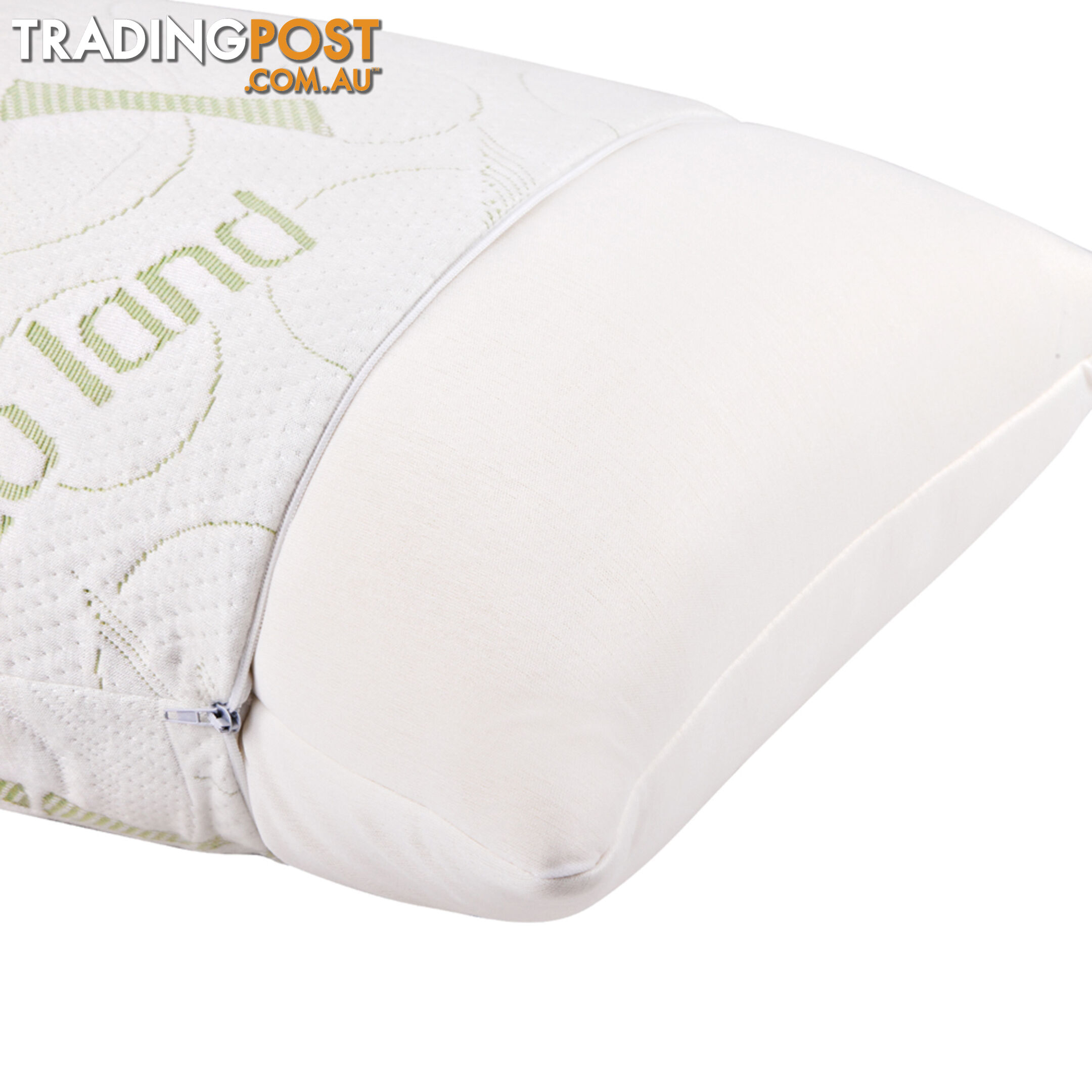 Set of 2 Bamboo Fabric Cover Shredded Memory Foam Pillow 70 x 40 cm