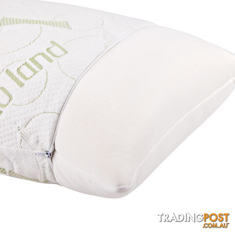 Set of 2 Bamboo Fabric Cover Shredded Memory Foam Pillow 70 x 40 cm