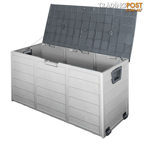 290L Plastic Outdoor Storage Box Container Weatherproof Grey