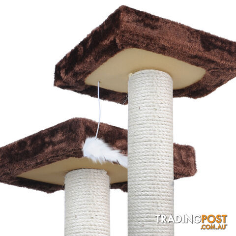 Cat Scratching Poles Post Furniture Tree House Brown