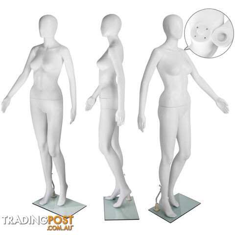 Full Body Female Mannequin Cloth Display Tailor Dressmaker Egg Head White 175cm - photo 5 of 8