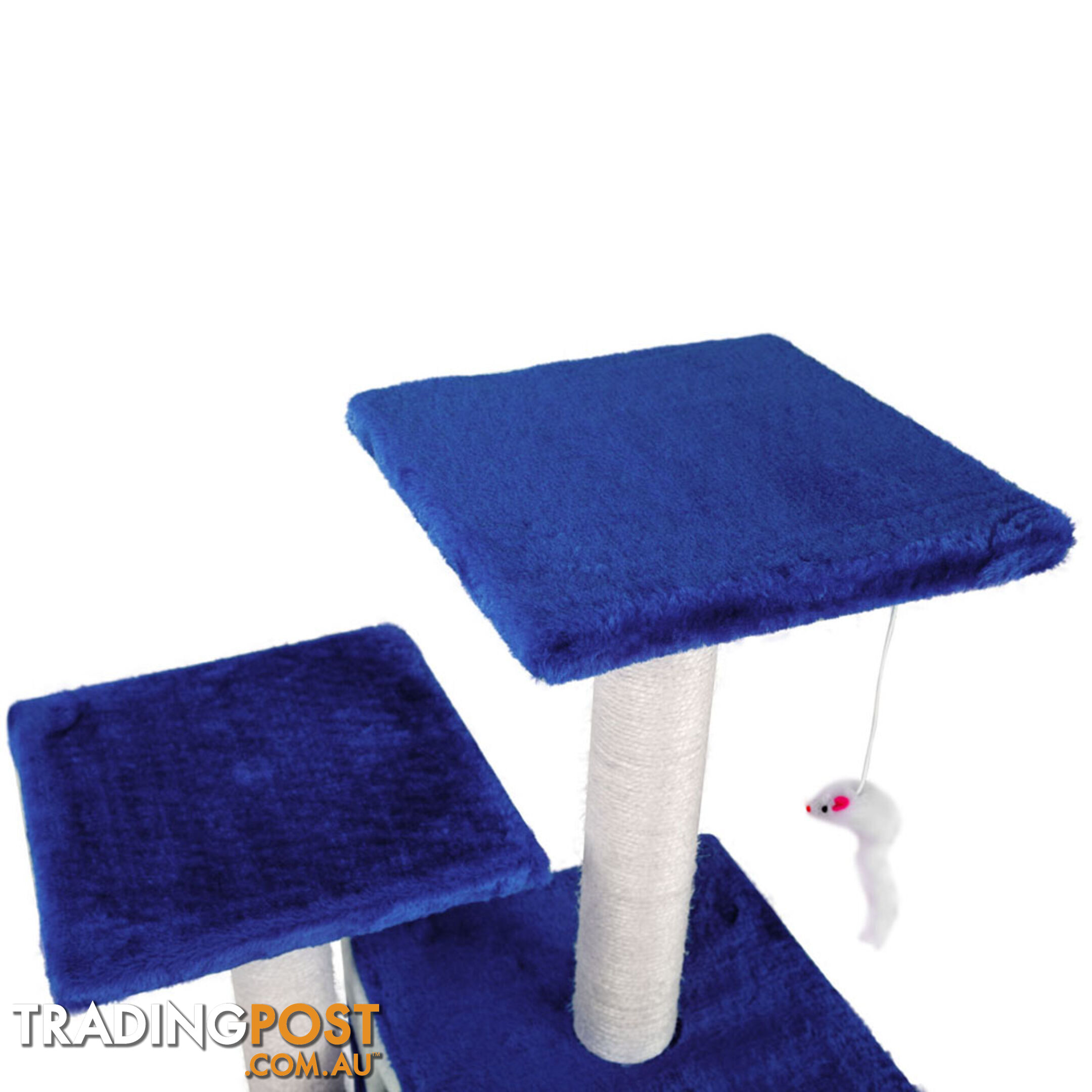 Cat Scratching Poles Post Furniture Tree House Blue