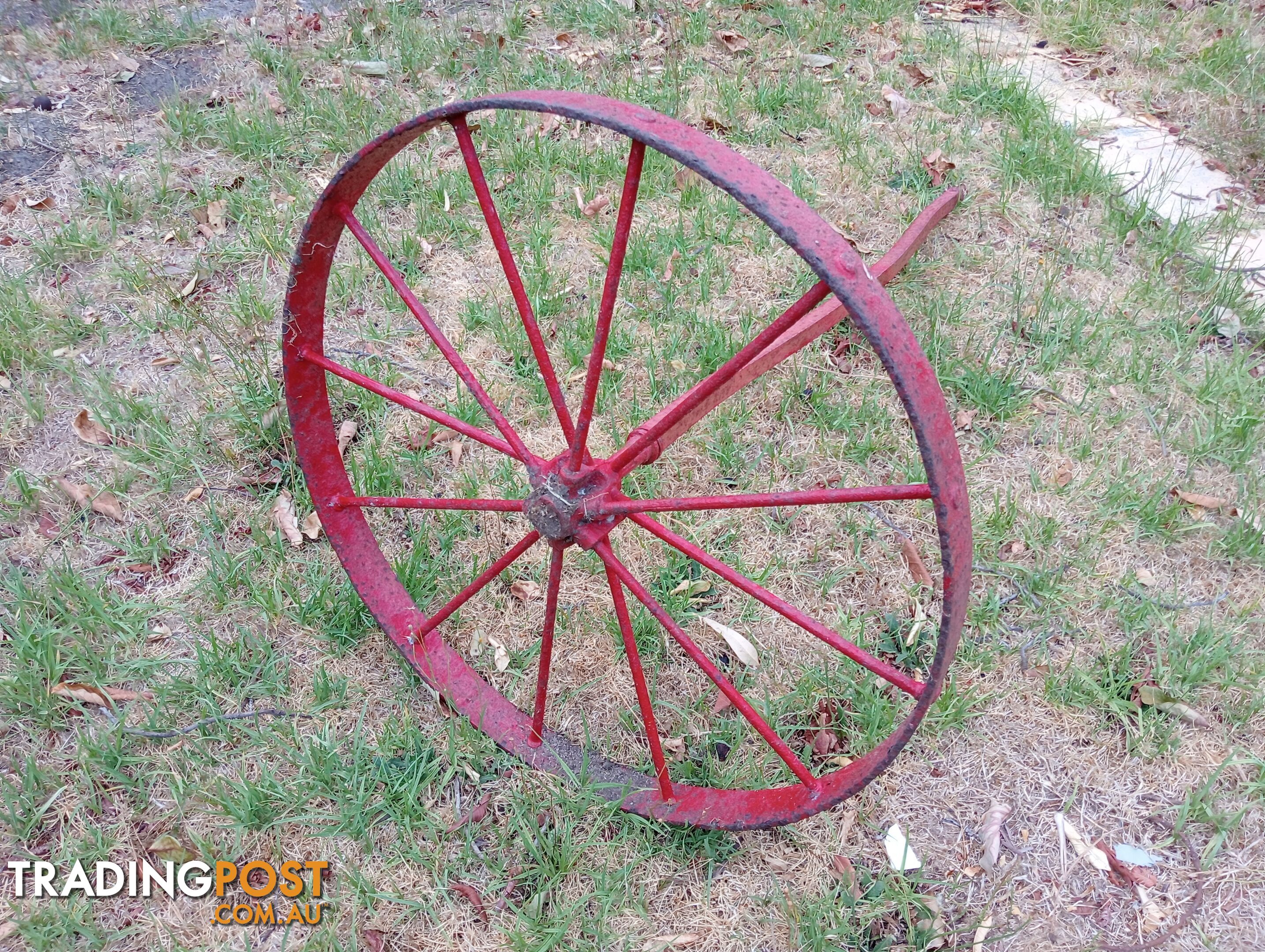 Antique garden wheel