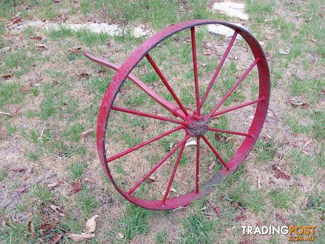 Antique garden wheel