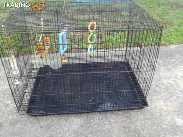 Large Heavy Duty Metal Tube Pet Dog Cat Cage Crate on Castor Play