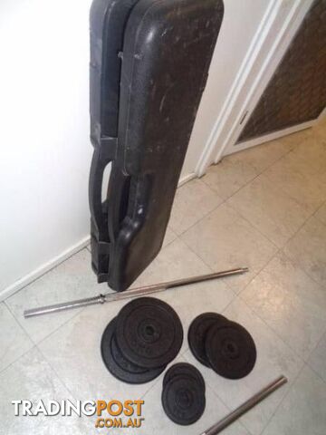 24kg Dumbell Weight plates bars set in box-as new condition - photo 5 of 5