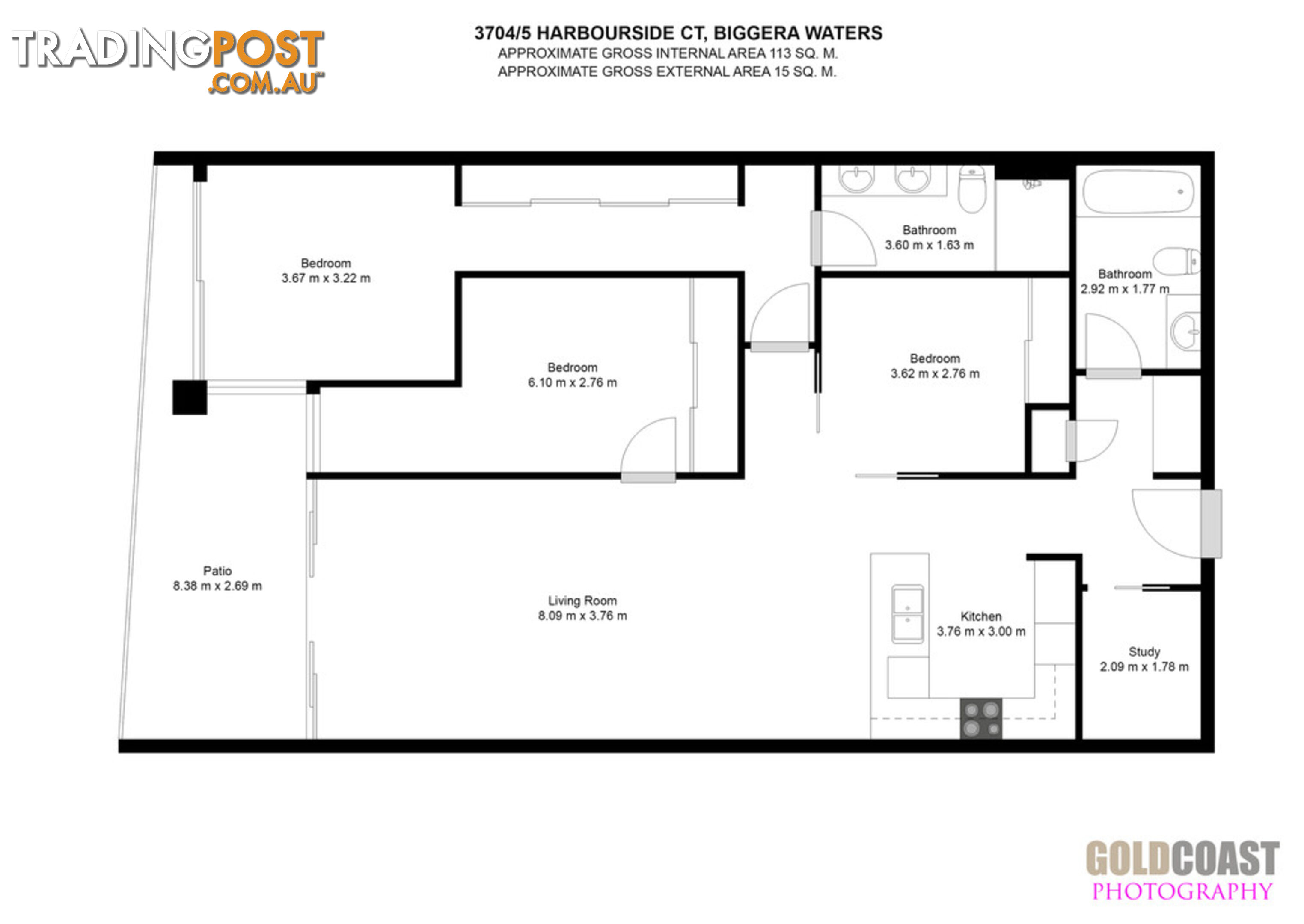 3704 / 5 HARBOURSIDE COURT BIGGERA WATERS QLD 4216