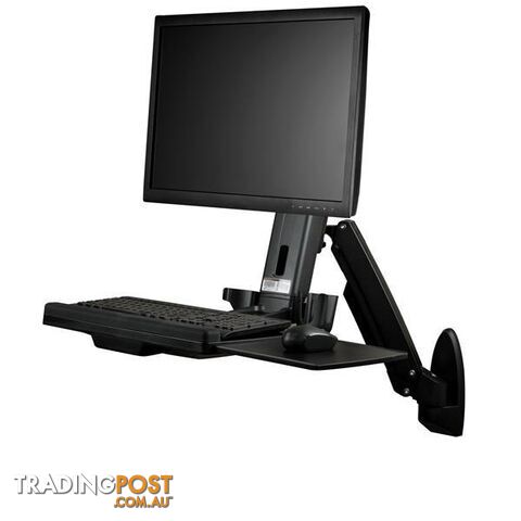 StarTech Wall-Mounted Sit-Stand Desk - Single Monitor WALLSTS1