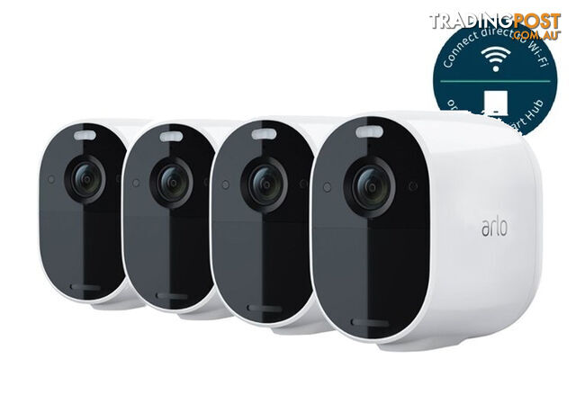 Arlo Essential Spotlight 4 Camera Wire-Free 1080p Color Night Vision  Indoor/Outdoor