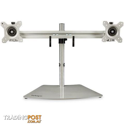 StarTech Dual-Monitor Stand - Horizontal - Silver - Adjustable