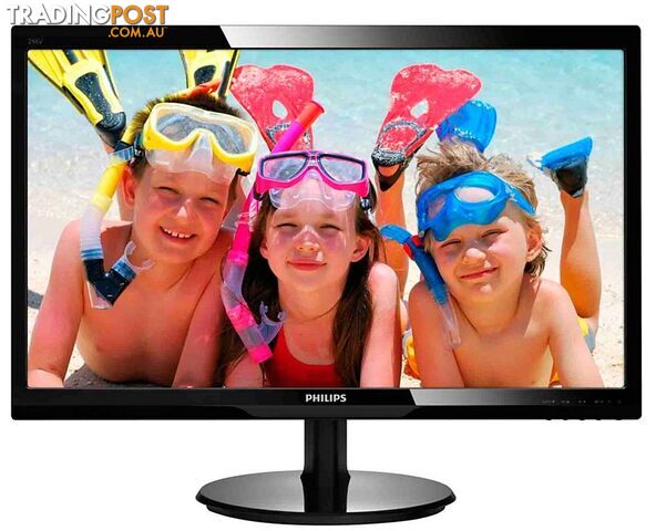 Philips 246V5LHAB 24" Full HD LED Monitor with stereo speakers