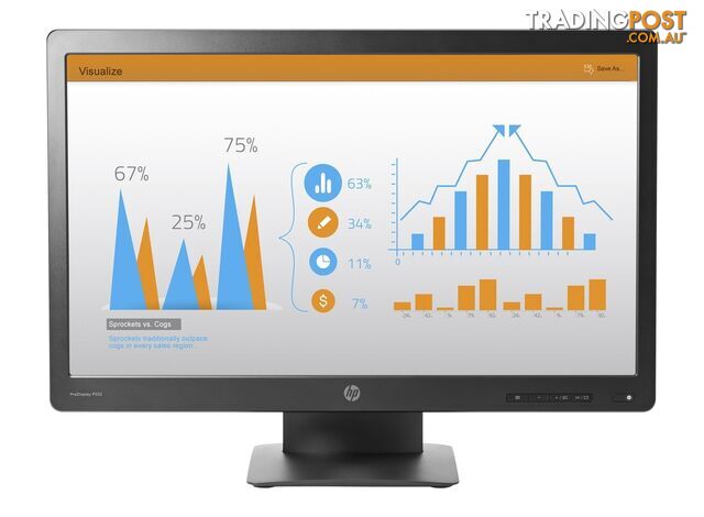 HP ProDisplay P232 K7X31AA 23" Full HD LED Monitor 5ms 16:9 1920X1080 VGA+DP...