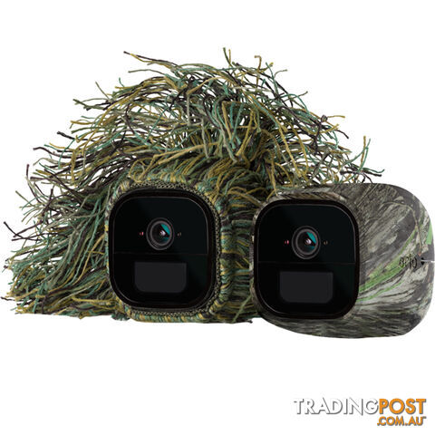 Arlo Go Skins Set of 2 Skins  Ghillie & Mossy Oak  Designed for Arlo Go Wire-Free Cameras (VMA4250)