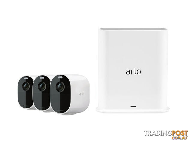 Arlo Essential 3 Wire-Free Spotlight Camera & Smart HUB