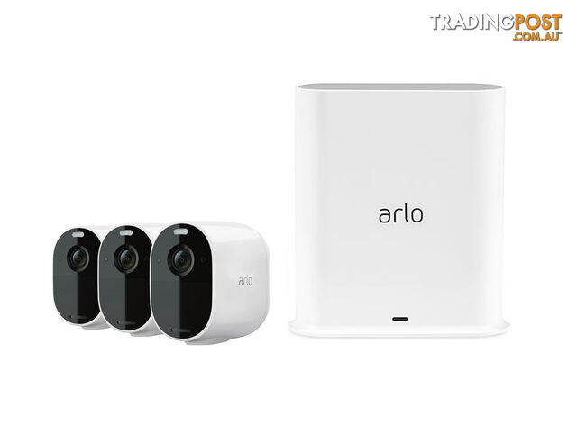 Arlo Essential 3 Wire-Free Spotlight Camera & Smart HUB