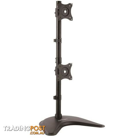 StarTech Vertical Dual Monitor Stand - Steel - For Monitors up to 27in