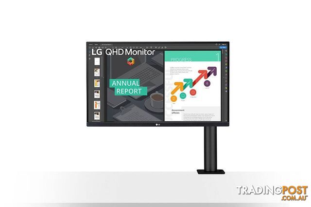 LG 27QN880-B 27'' QHD Ergo IPS Monitor,2560x1440,5ms,60Hz,USB-C