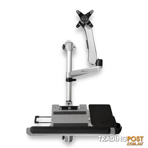 StarTech Wall Mounted Computer Workstation - Articulating Monitor Arm