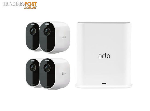 Arlo Essential 4 Wire-Free Spotlight Camera & Smart HUB