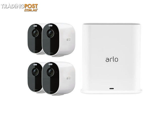 Arlo Essential 4 Wire-Free Spotlight Camera & Smart HUB