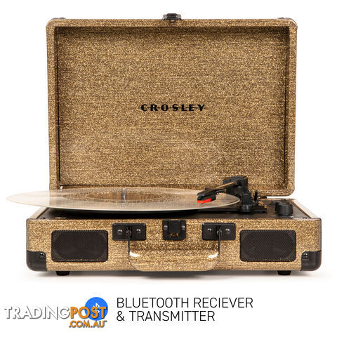 Crosley Cruiser Gold 100th Anniversary - Bluetooth Portable Turntable - 710244250733 - Crosley - 710244250733