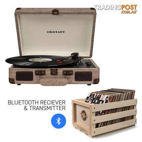 Crosley Cruiser Havana - Bluetooth Turntable & Record Storage Crate - 2080221203518 - Crosley - 2080221203518