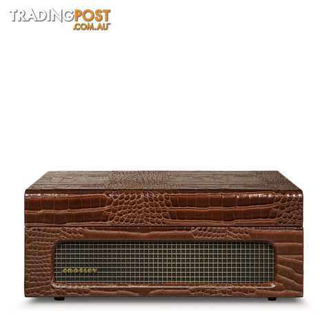 Crosley Voyager Brown Croc - Bluetooth Portable Turntable & Record Storage Crate - 2080221203730 - Crosley - 2080221203730 - photo 3 of 5