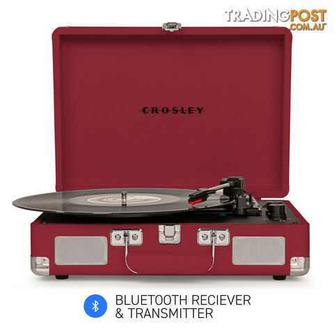 Crosley Cruiser Burgundy - Bluetooth Portable Turntable - 710244249645 - Crosley - 710244249645