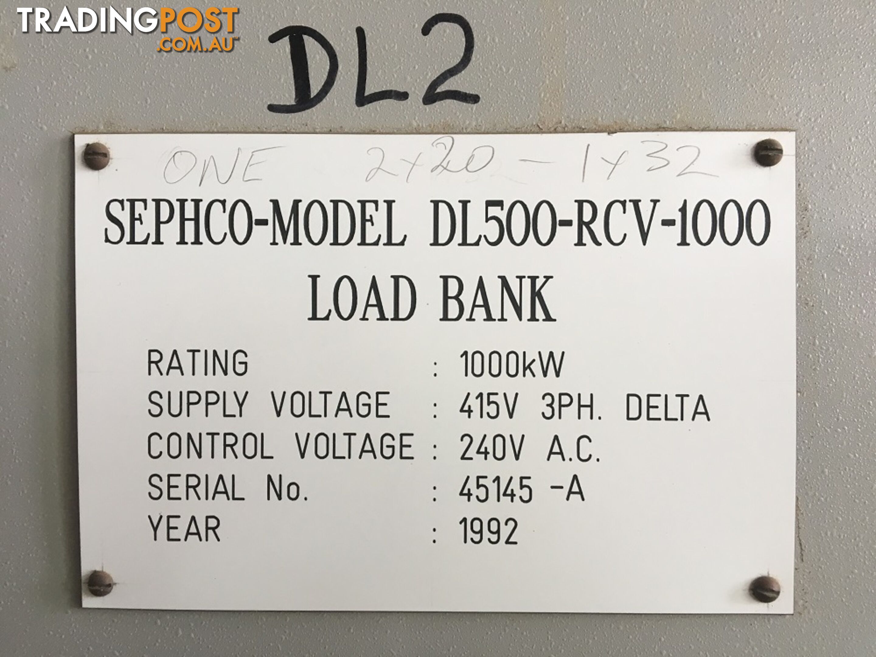 1000KW Sephco Load Bank