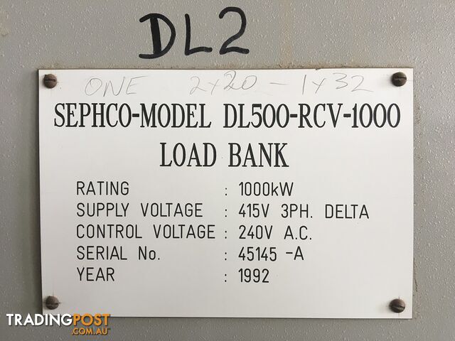 1000KW Sephco Load Bank