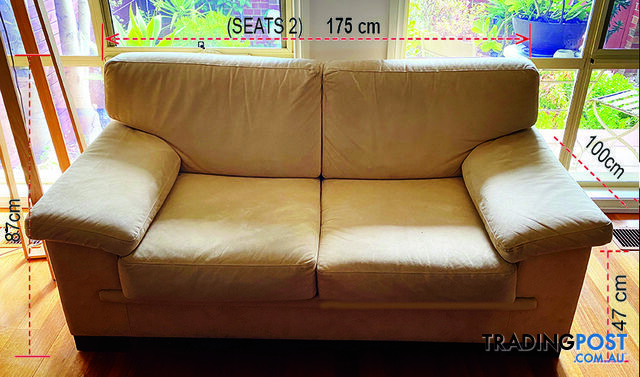 Custom made sofa 175cm wide, seats 2
