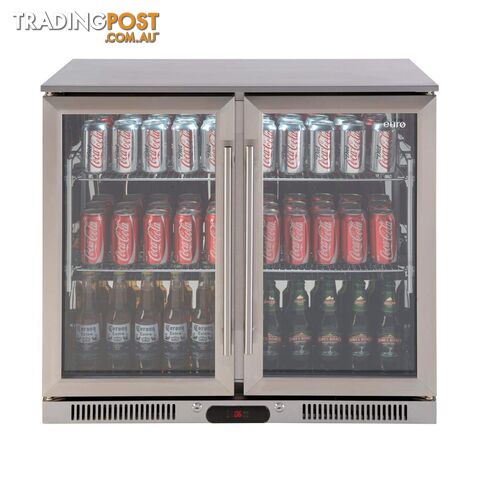 Euro 208L Double Door Stainless Steel Beverage Cooler - EA900WFSX2 - Euro Appliances - BQS-EA900WFSX2