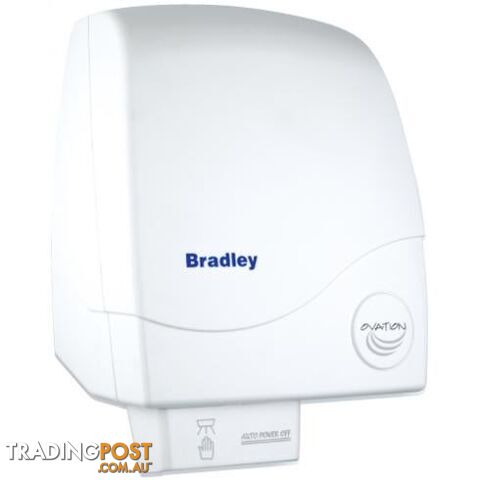 New Bradley Ovation 220-1900 Hand Dryer Auto - White Plastic 210Mm W X 285Mm H X - MDW-2547-14086