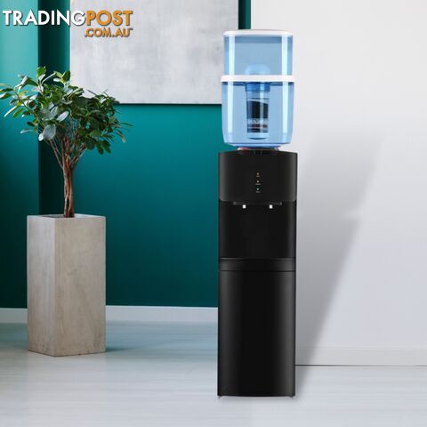 Dual Tap 22L Water Cooler Chiller Dispenser Bottle Stand Filter Purifier Office Black - Devanti - 9355720049947 - ONT-5710164656283