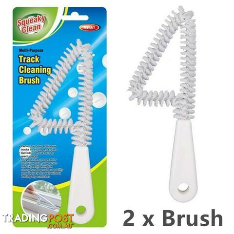 2 x Track Cleaning Brush Window Door Duster Dirt Dust Wiper Groove Cleaner Broom - DWS-2xDUR5652-OV2