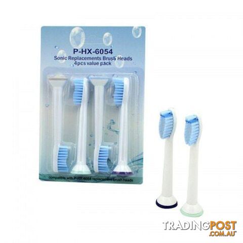 4PCS pack Electric toothbrush heads replacement suitable for P-HX-6054 HX6054 soft Bristl Toothbrush- Blue - MRT-KS21423
