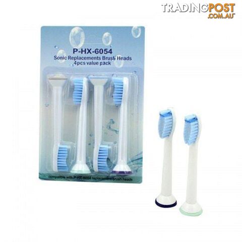 4PCS pack Electric toothbrush heads replacement suitable for P-HX-6054 HX6054 soft Bristl Toothbrush- Blue - MRT-KS21423