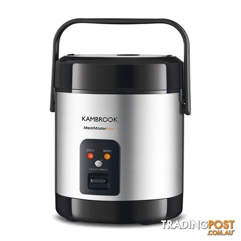 Kambrook Meal Master 1.5L Mini Multi Rice/Pasta Cooker w/ Spoon/Scoop Silver - Kambrook - 9310293302745 - KXG-KRC300BSS
