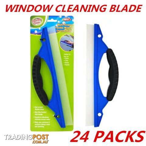 24x Silicone Flexible Car Home Window Squeegee Water Wiper Blade Dry Glass Cleaning - DURMAZ - DWS-24xDUR5035