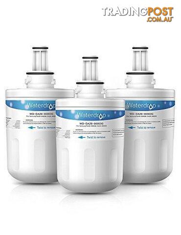 Waterdrop DA29-00003G Fridge Freezer Water Filter compatible with Samsung Aqua Pure Plus DA29-00003G, DA29-00003B, DA29-00003A, DA97-06317A, DA61-00159A, HAFCU1/XAA, HAFIN2, APP100; WSS-1, WF289 (3) - 5060480898738 - GFT-B01MZXIPDS