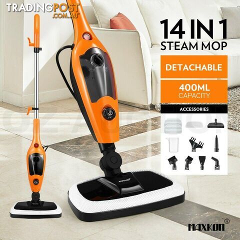 Maxkon Steam Mop Cleaner 14in1 Handheld Floor Carpet Cleaning Wash w/Accessories - JSK-FY1855-Clearner