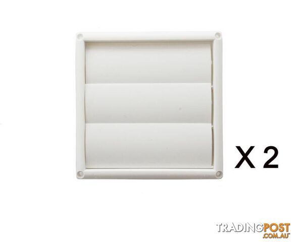 Wall Vents (2 pack) - 150mm, Rangehood Wall Gravity Vent Exhaust - BSD-Vent-150mm_x2