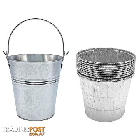 Outdoor Barbecue Oil Bucket Grease Drip Bucket with 10pcs - 3452694414125 - SNU-2MM190315XKONJKP3